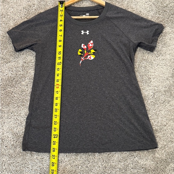 Under Armour Maryland Flag Terrapins Graphic Tee Heather Grey Medium - Picture 6 of 7